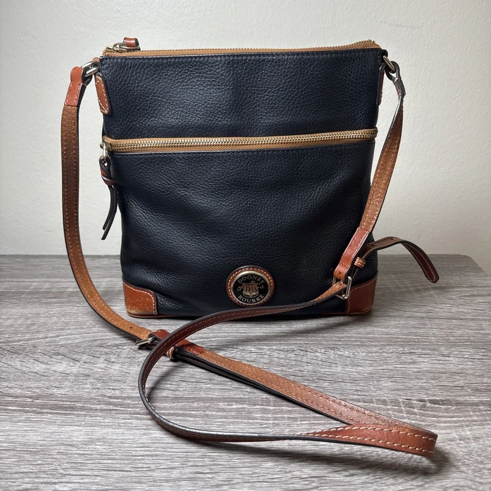 Dooney & Bourke Pebble Grain Crossbody Shoulder bag‎ Navy blue - Picture 2 of 10